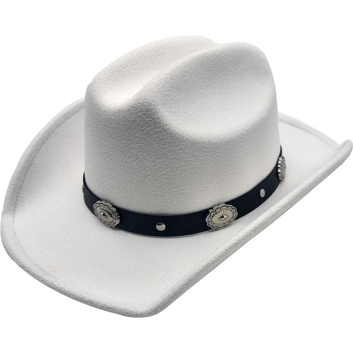 Fancy Party Cowboy Hat in White or Brown