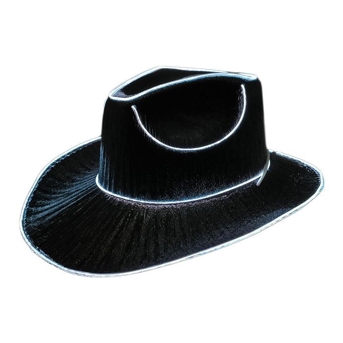 Light-Up Party Cowboy Hat in 4 Colours
