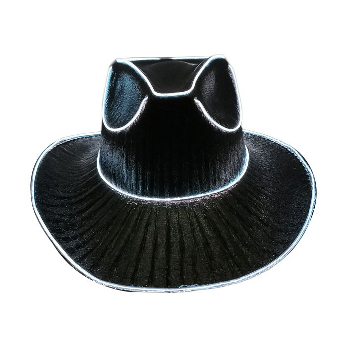 Light-Up Party Cowboy Hat in 4 Colours